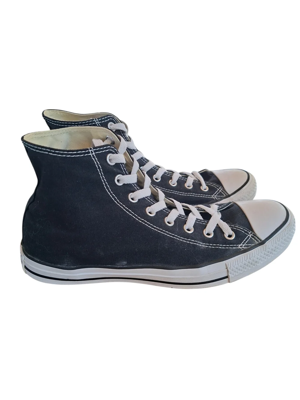 Converse Chuck Taylor All ⭐️ Star Men's High Top Sneakers - Black White Size 12 - Picture 8 of 13